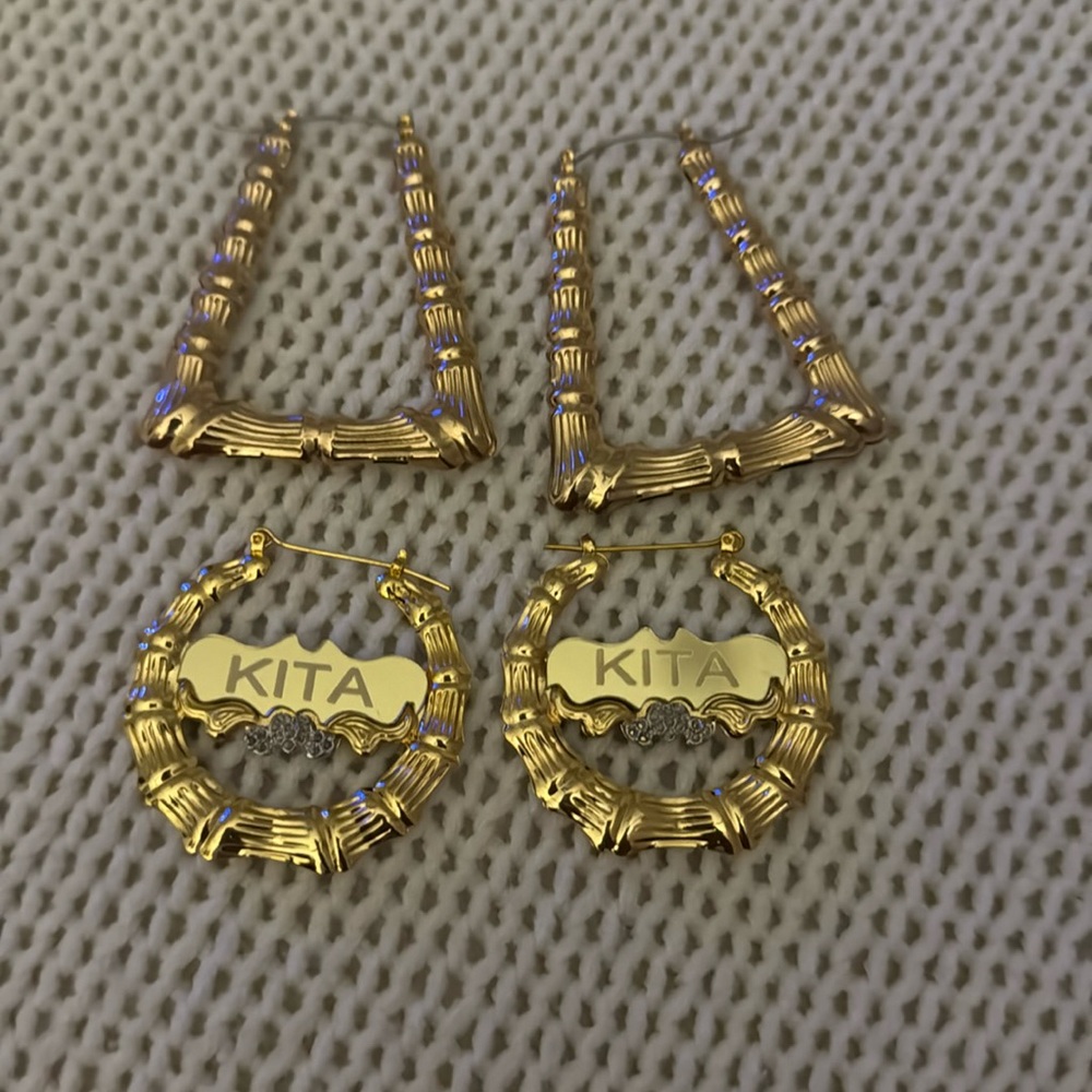 Custom name earrings